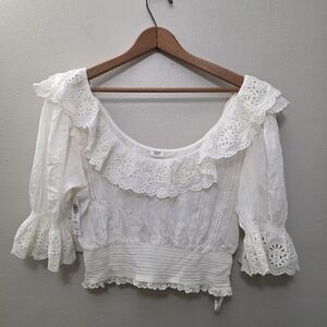 Sunday Best White Lace Blouse
